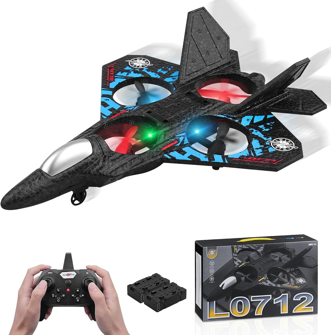 RC Fighter Jet Drone (Foam Glider with LED Lights)