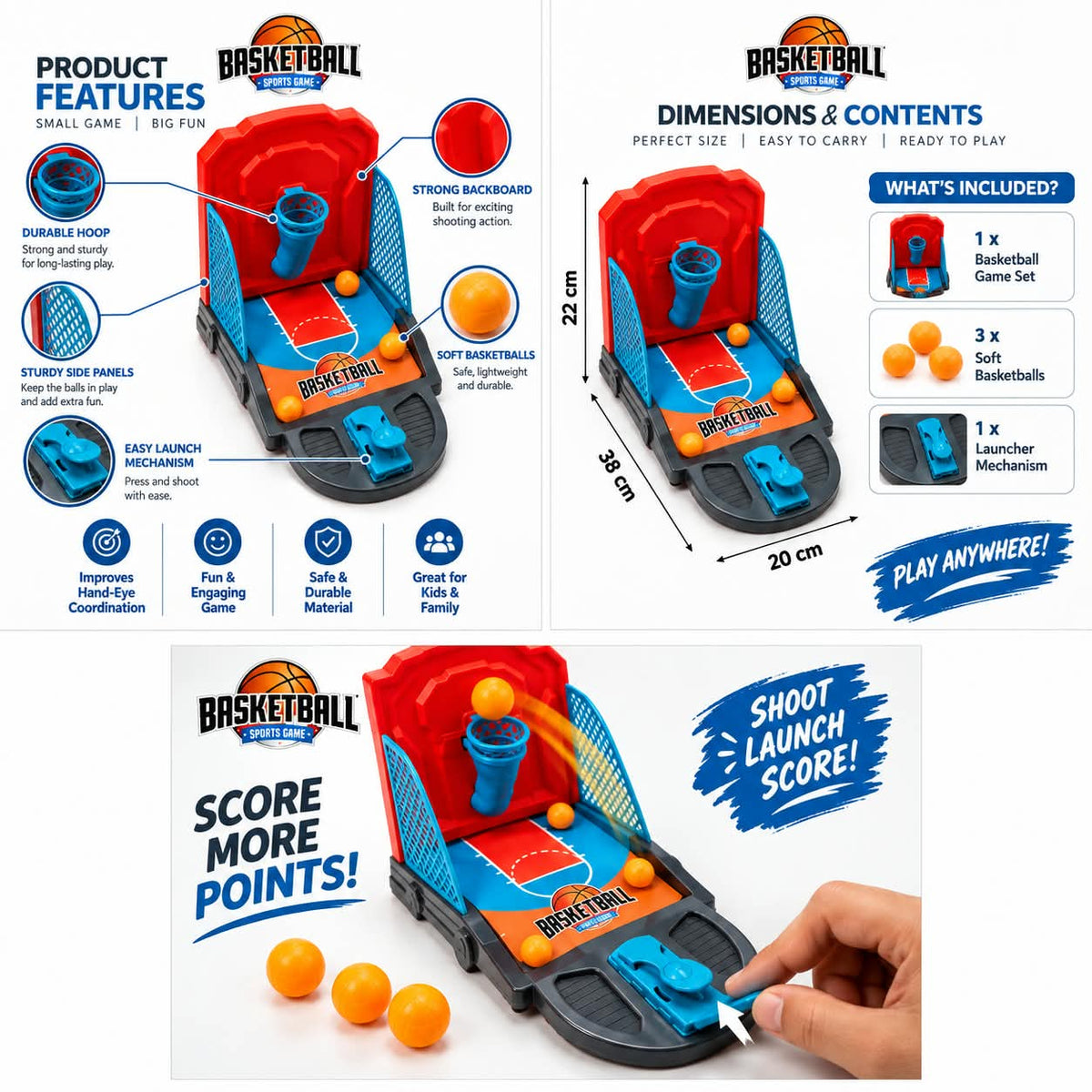 Mini Basketball Court Game